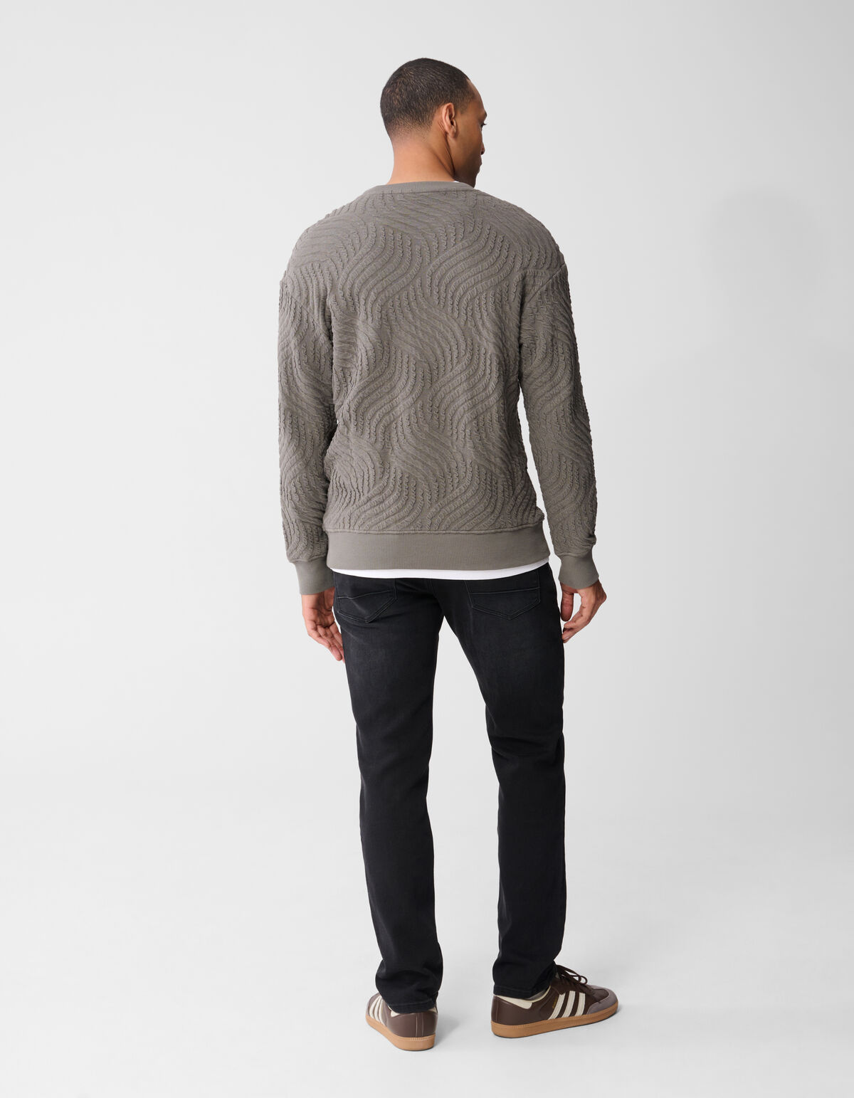 Slim Straight Fit Jeans Donkergrijs L32
