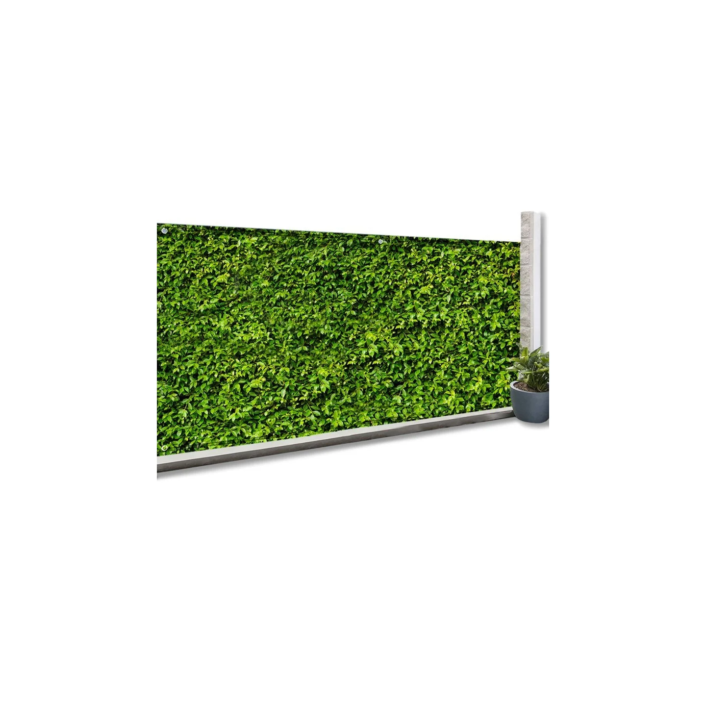 Brise vue occultant 1,8 x 10 M imprimé feuillage 160 gr/m²