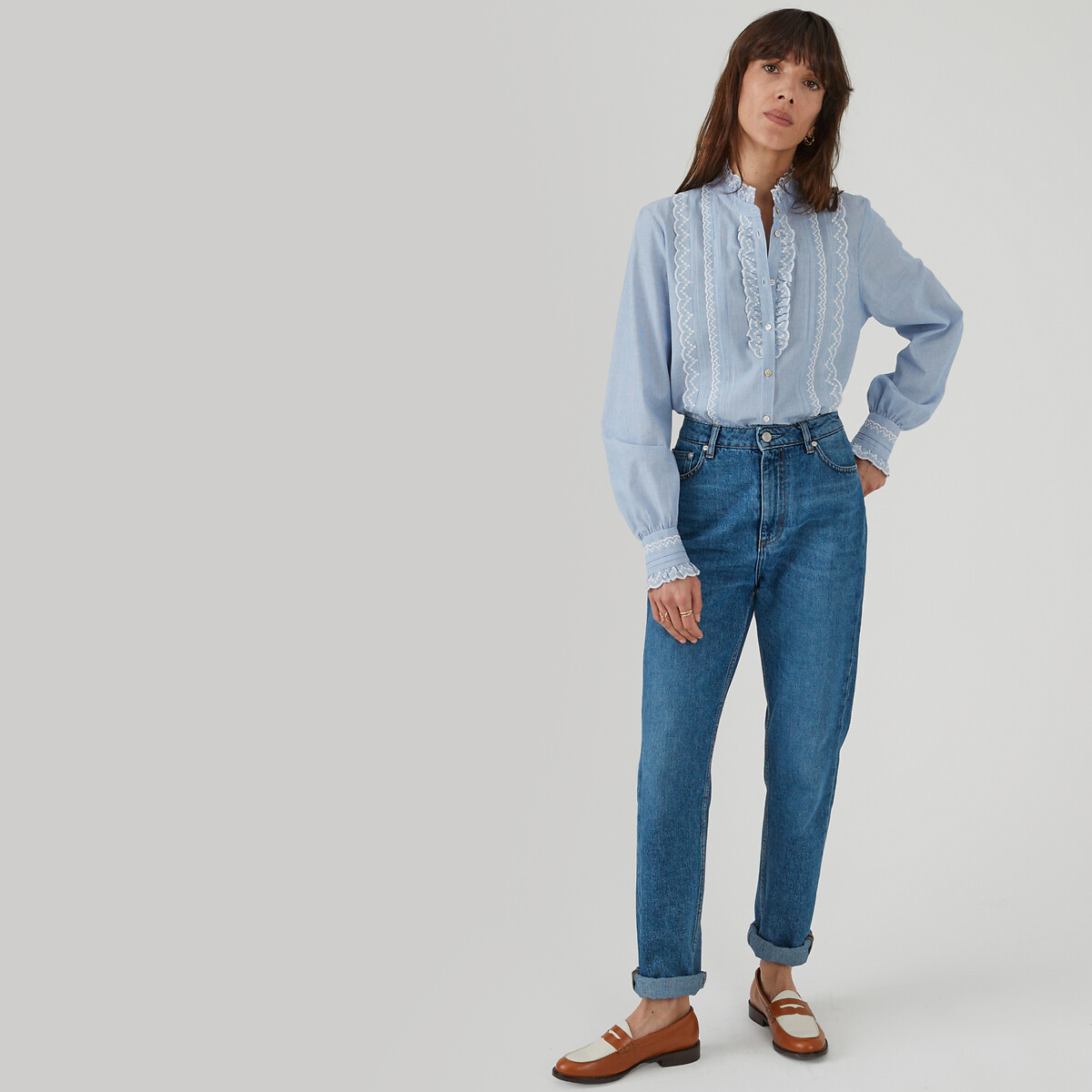 COLEÇÕES LA REDOUTE<br>Blusa listrada romântica, Assinatura EUGENIE