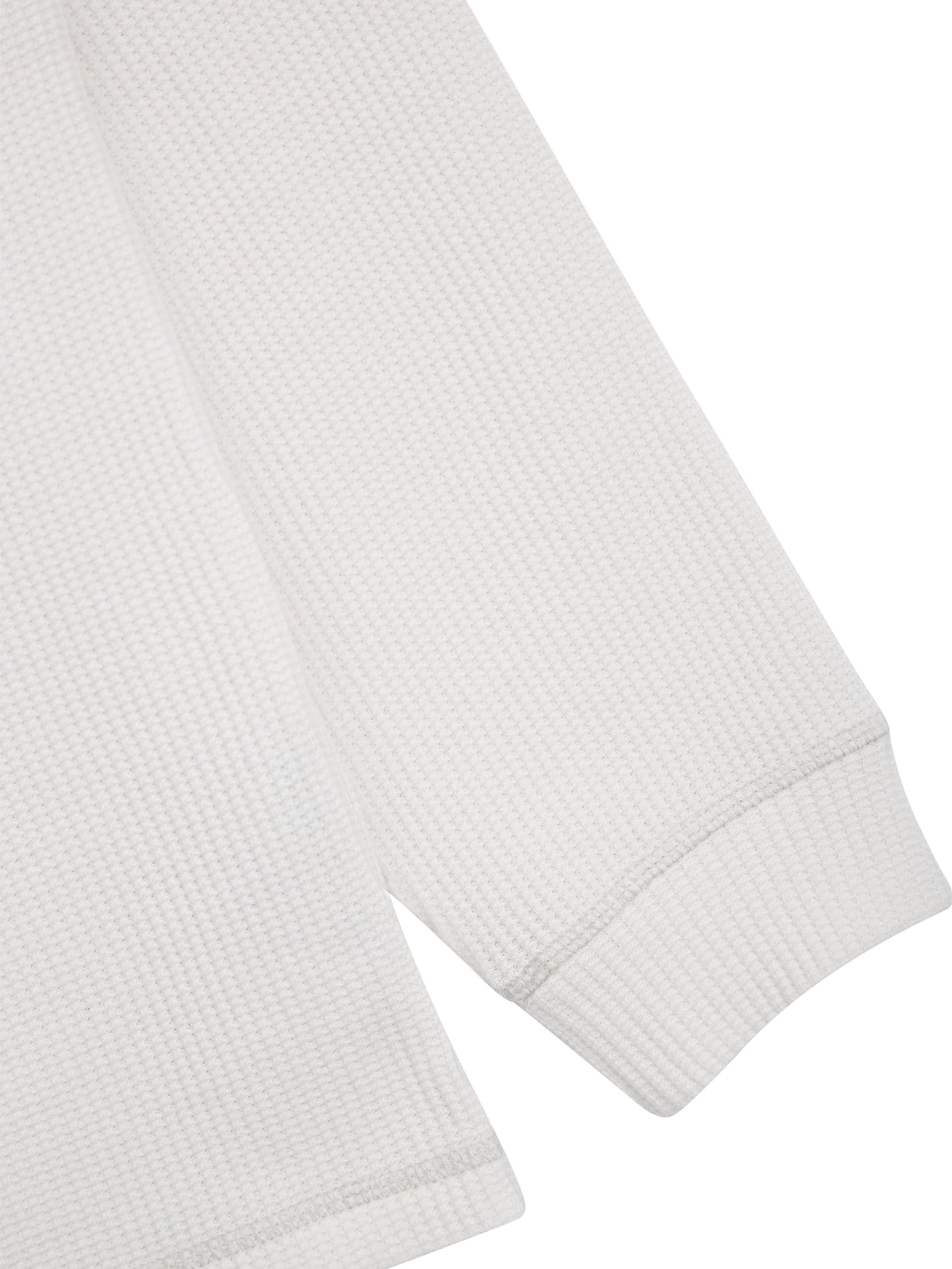 Camiseta de manga comprida com textura waffle