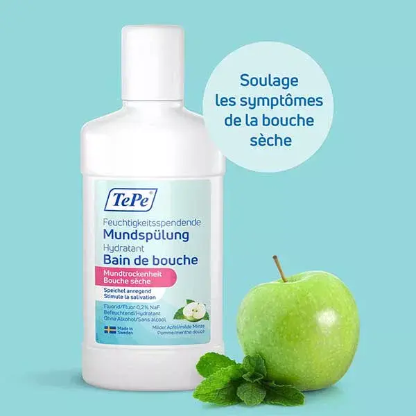 Enxaguante bucal TePe Extra Suave com Sabor de Maçã e Menta 500ml