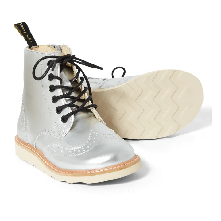 Young Soles Boots Lacets Zip Sidney | Argenté