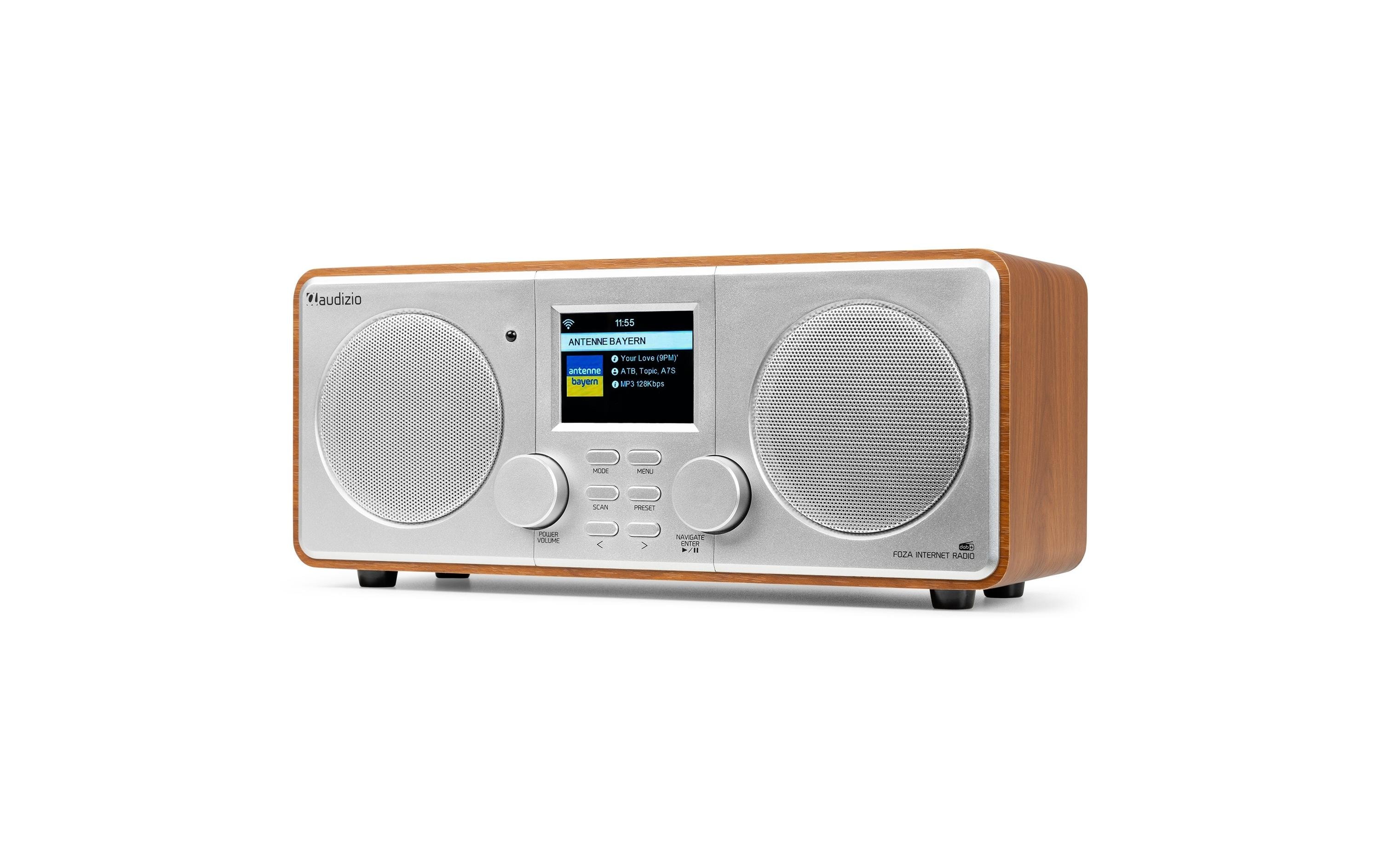 DAB+ Radio Foza Braun/Silber<br>All-in-One-WLAN-Internetradio mit DAB+ und UKW