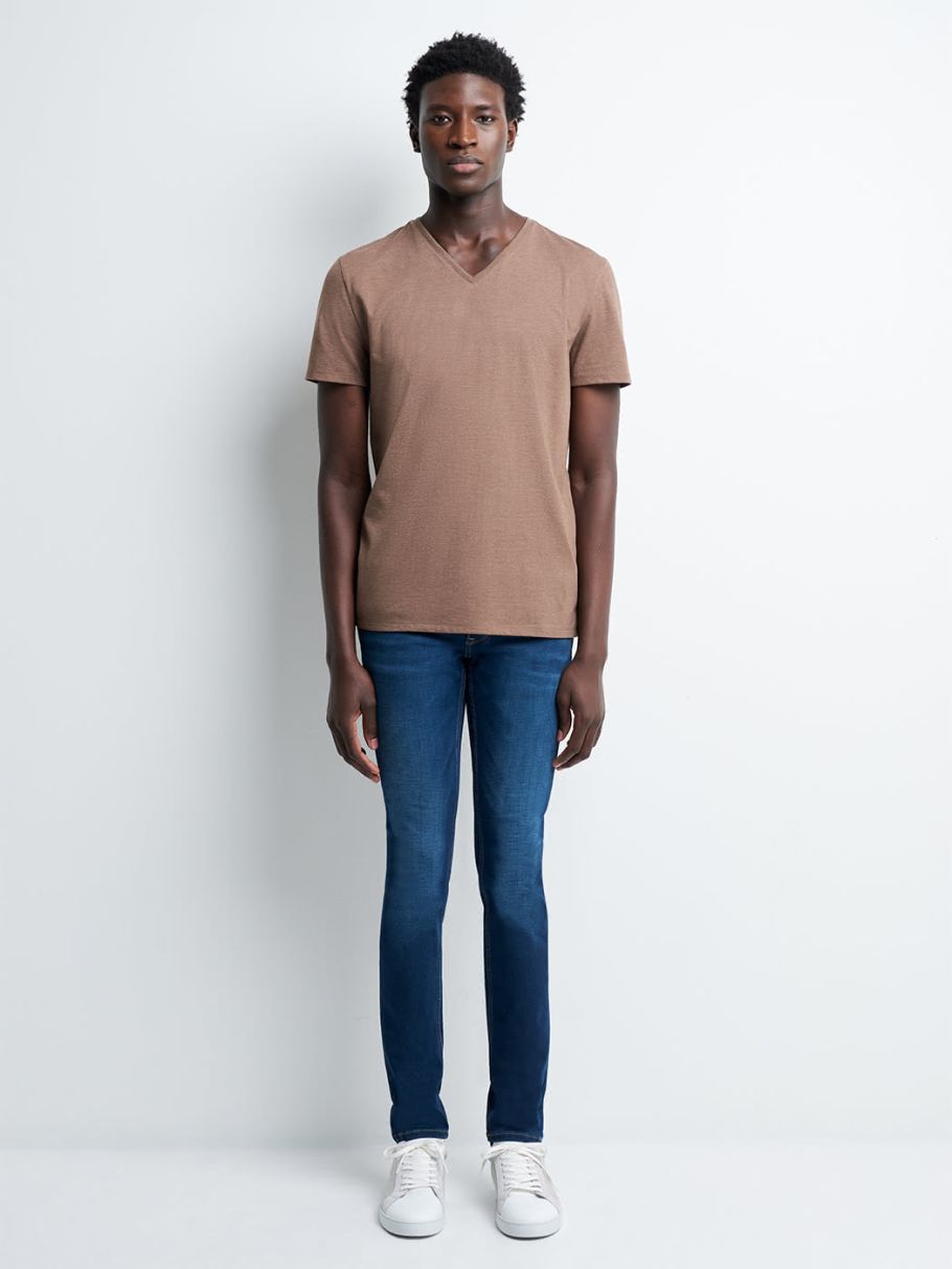 Tee-shirt col v uni