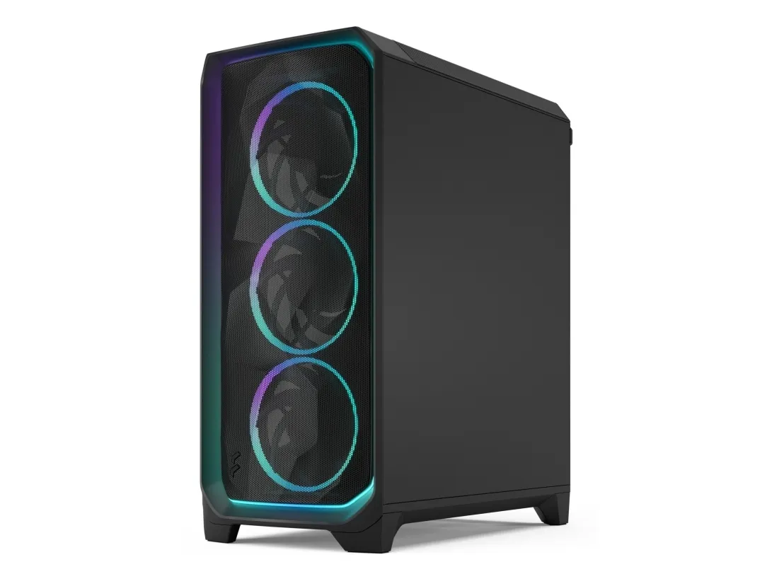 Fractal Design Meshify 3 Ambience Pro RGB - Tower - udvidet ATX - ingen strømforsyning (ATX) - sort TG-lystone - USB/Lyd
