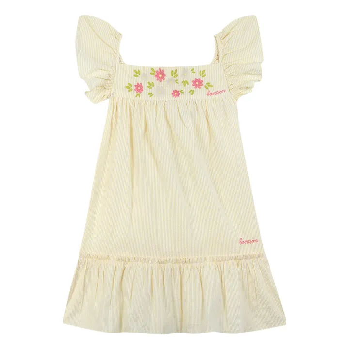Bonton Robe à Volants Celia | Jaune pâle