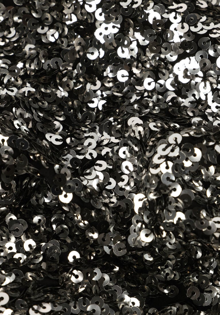 SELECTED FEMME zilveren selected femme mini jurk slfcolyn ls short sequins dress