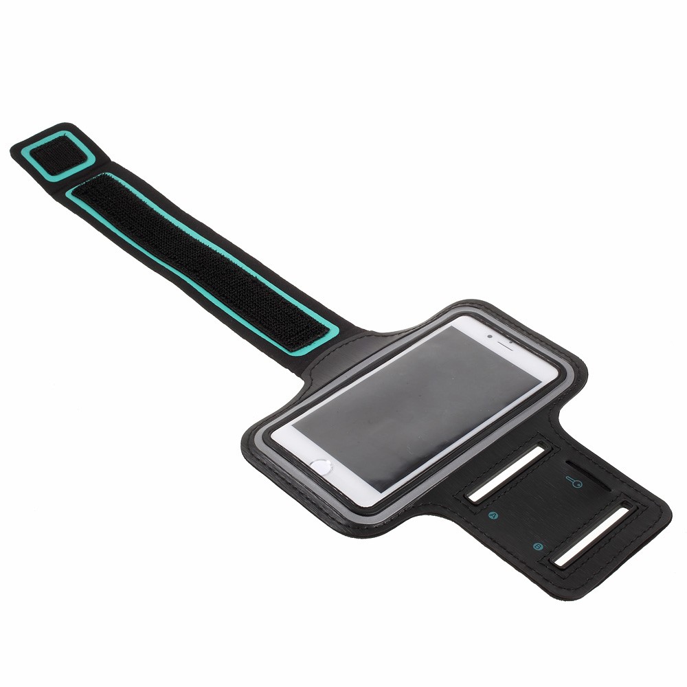 iPhone SE (2022/2020) / 8 / 7 Neopren Fitness Sportarmband   Schlüsselfach - Schwarz