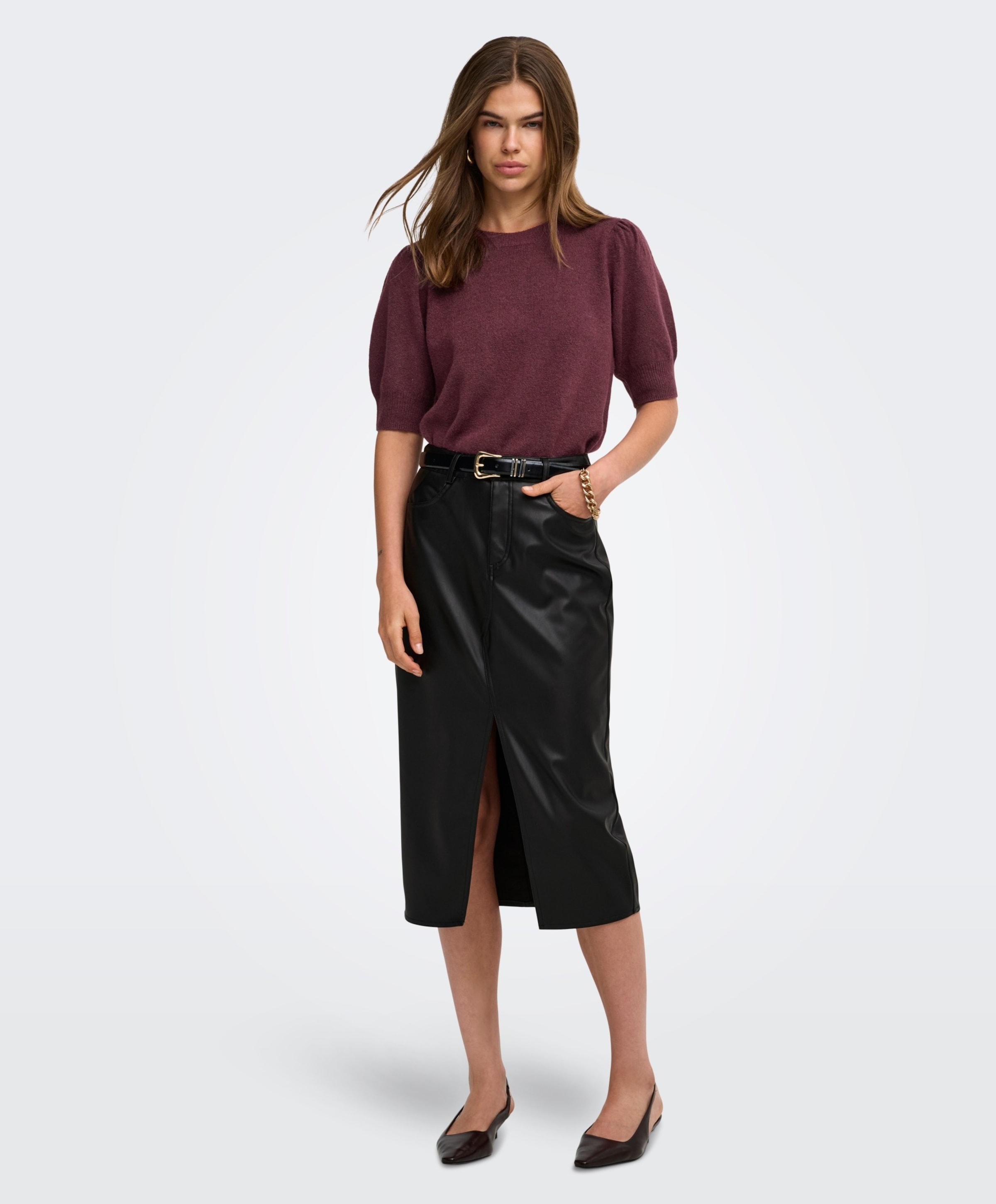 Only Dames trui bordeaux