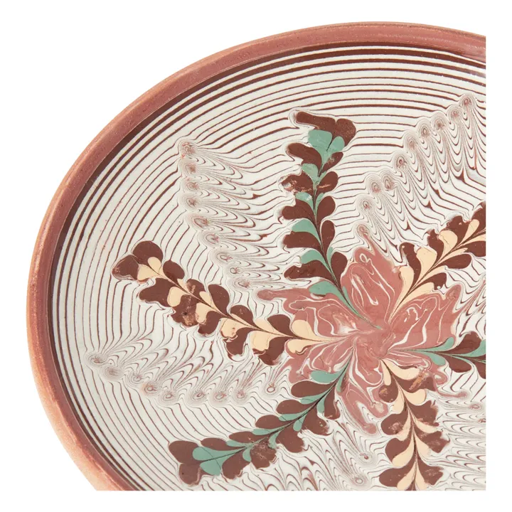Les Petits Bohèmes Assiette en céramique motif fleur