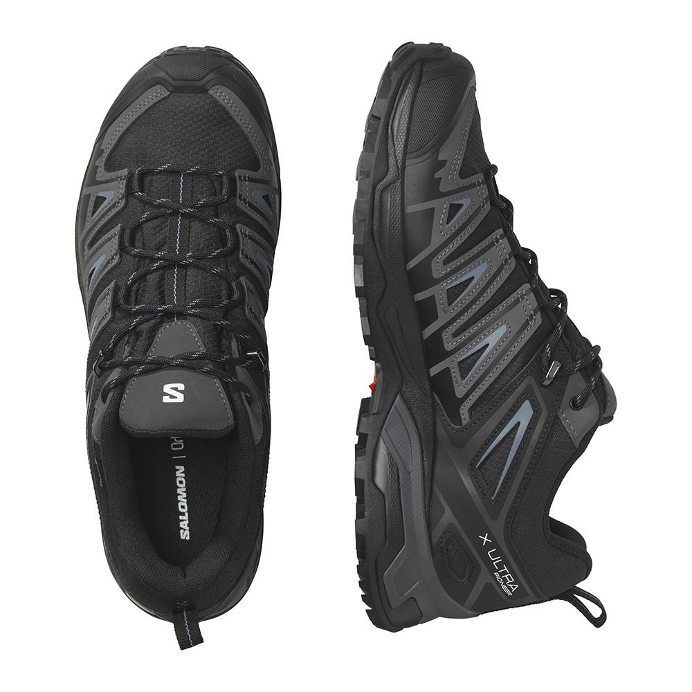 Salomon X ULTRA PIONEER GTX - Chaussures randonné Homme black/magnet/bluesteel