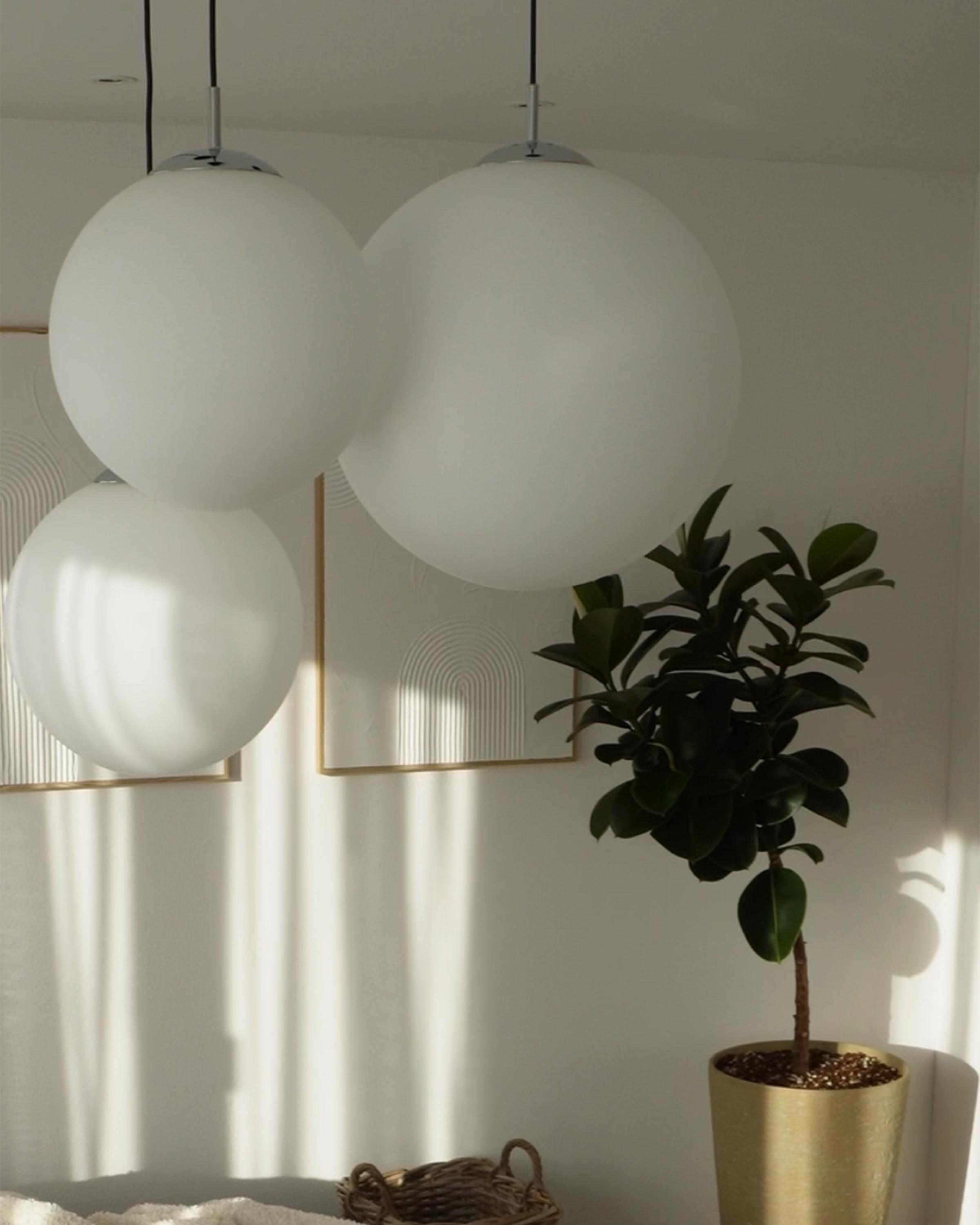 Hanglamp BARROW Glas Wit
