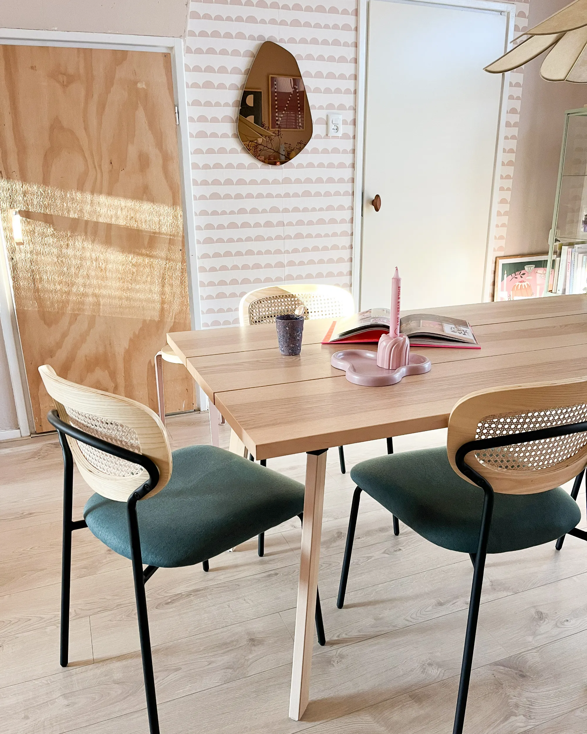 Set van 2 eetkamerstoelen MAYETTA Rotan Donkergroen