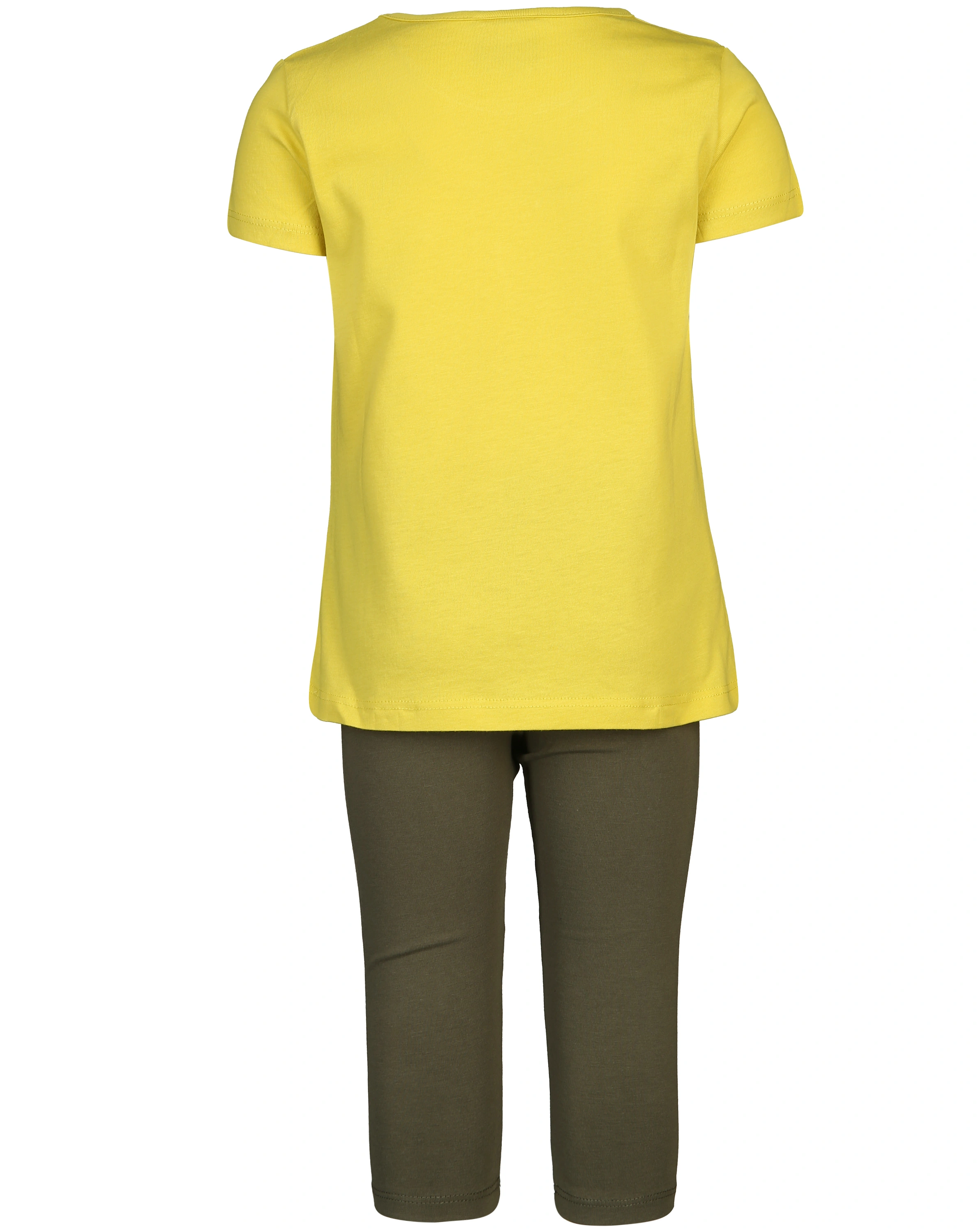 T-Shirt BOTTLES mit Leggings in gelb/kiwi