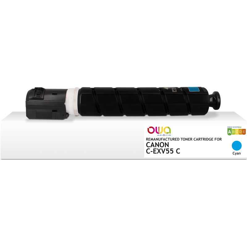 Toner remanufacturé OWA - standard - Cyan - pour CANON C-EXV55C, CANON C-EXV55C