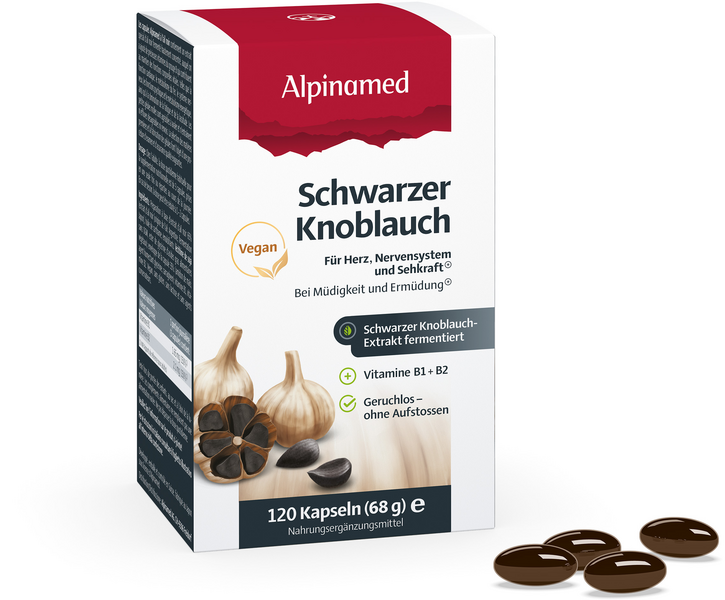 ALPINAMED Schwarzer Knoblauch<br>120 Stück, Blister, Weichkapsel
