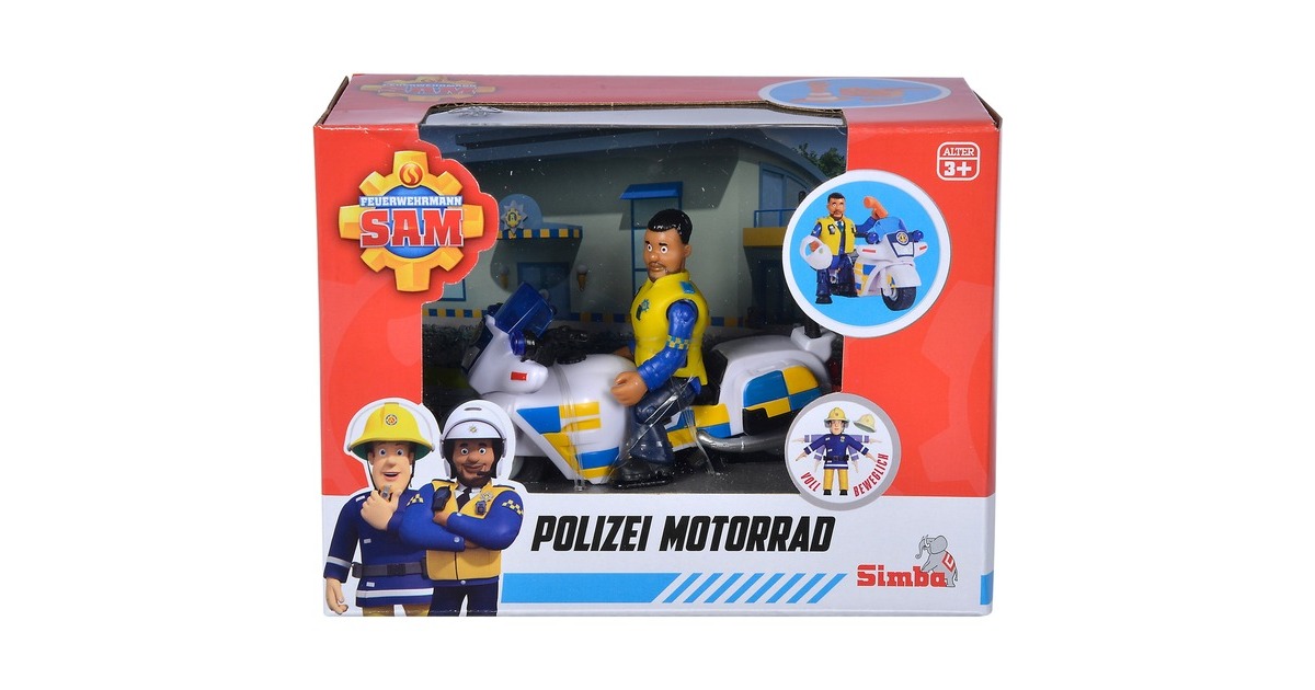 SimbaBrandweerman Sam - Politie motorfiets Speelgoedvoertuig