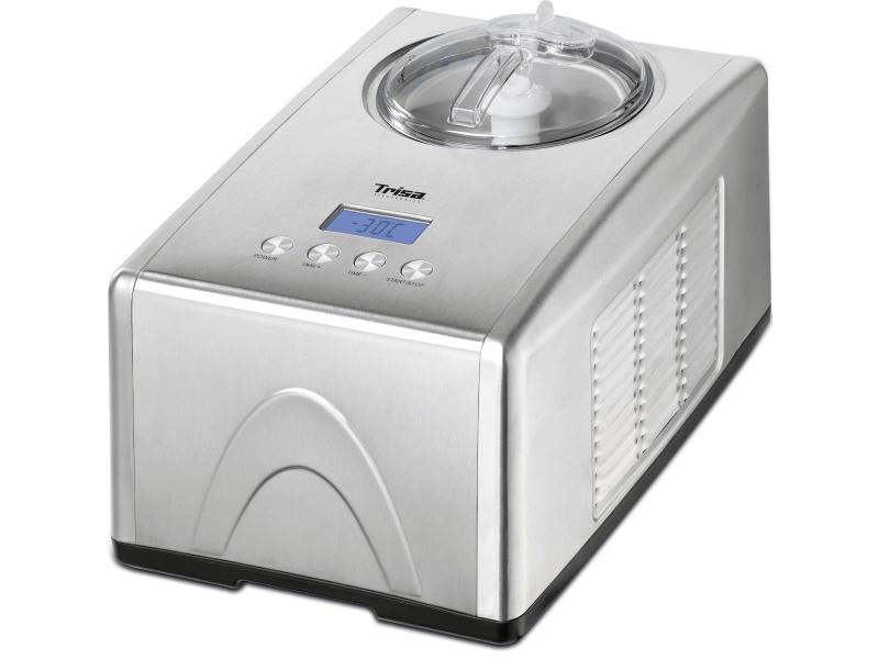 Trisa Glacemaschine La Crèmeria 1.5 l, Silber Eis- und Sorbetmaschine