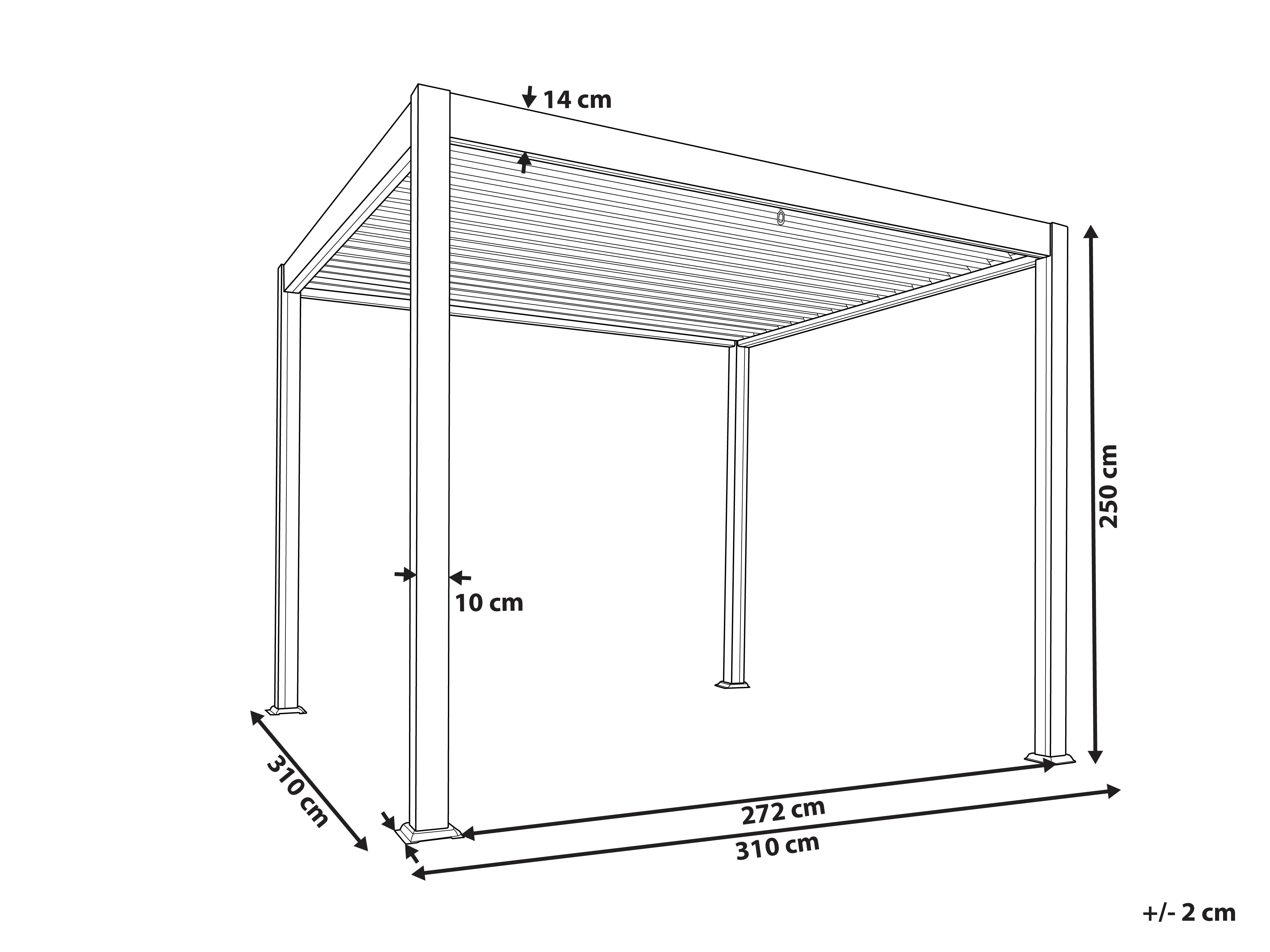 Paviljoen FORNOLI Metaal 310 cm 310 cm Wit