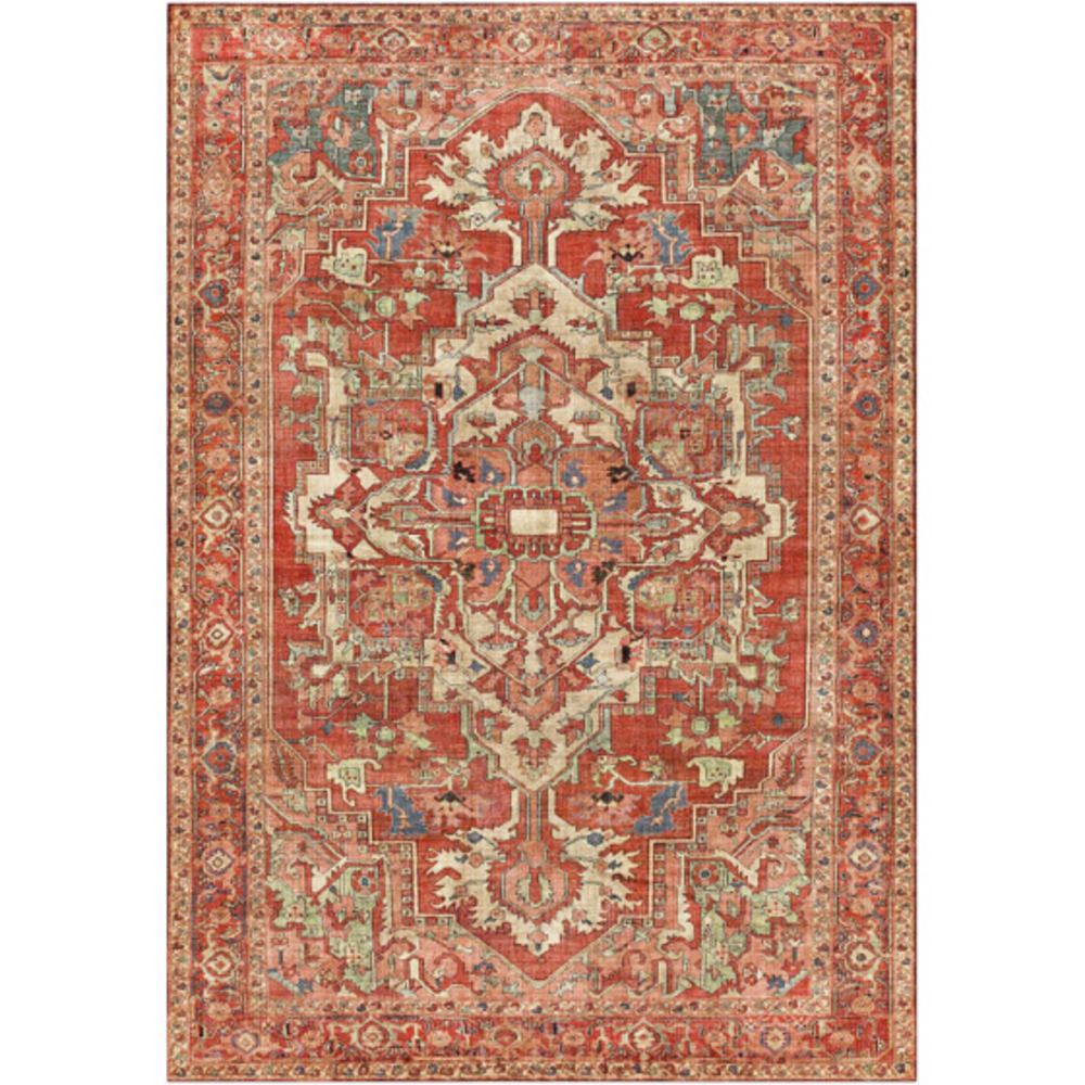 Tapis doux à motif oriental - jalil - rouge - 120 x 160 cm