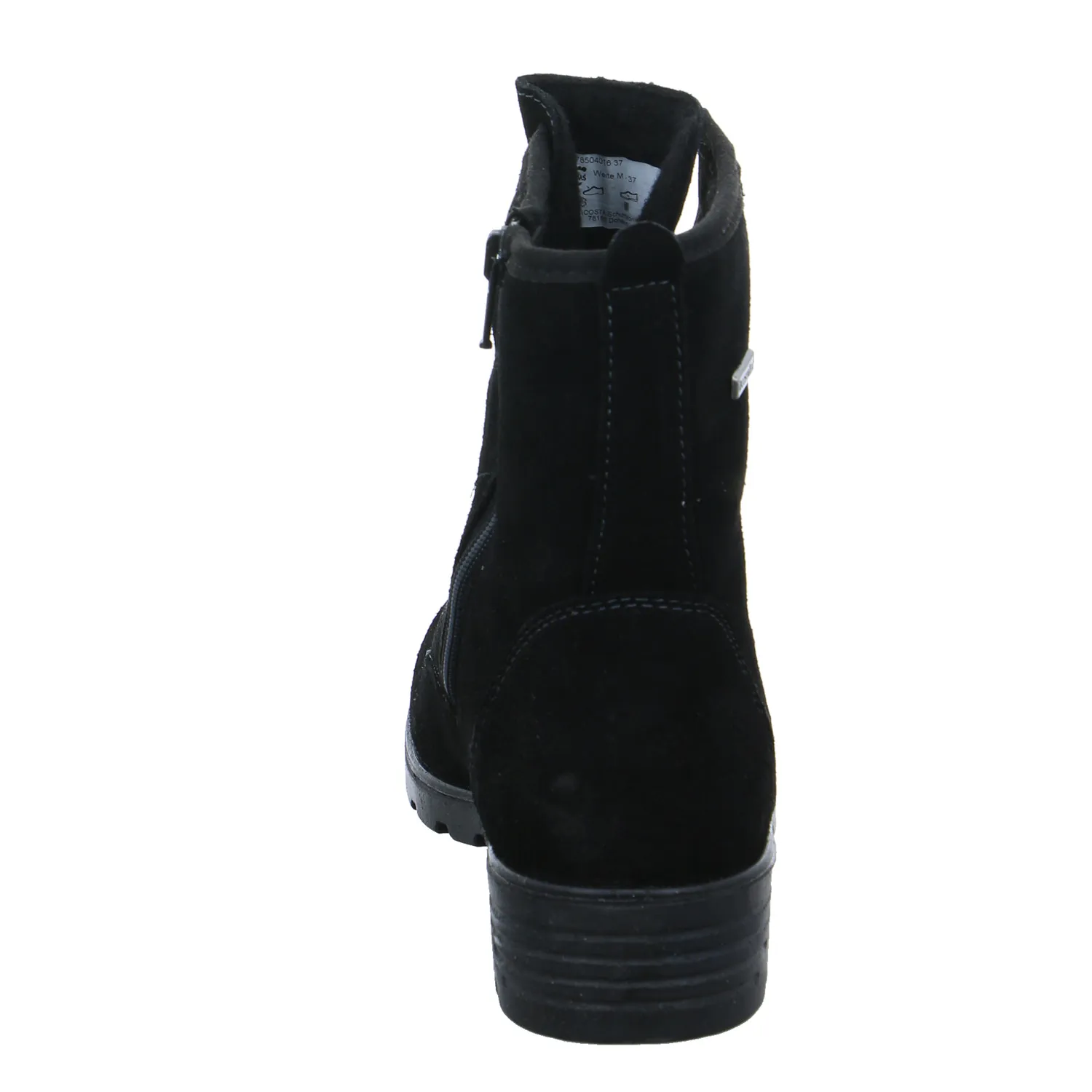 RICOSTA Mädchen-Winter-Bottine Schwarz Leder  Schaftstiefel