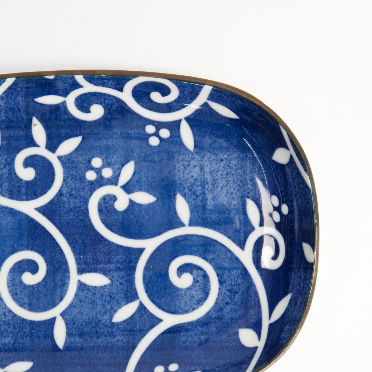 Blue Karakusa oval tallerken