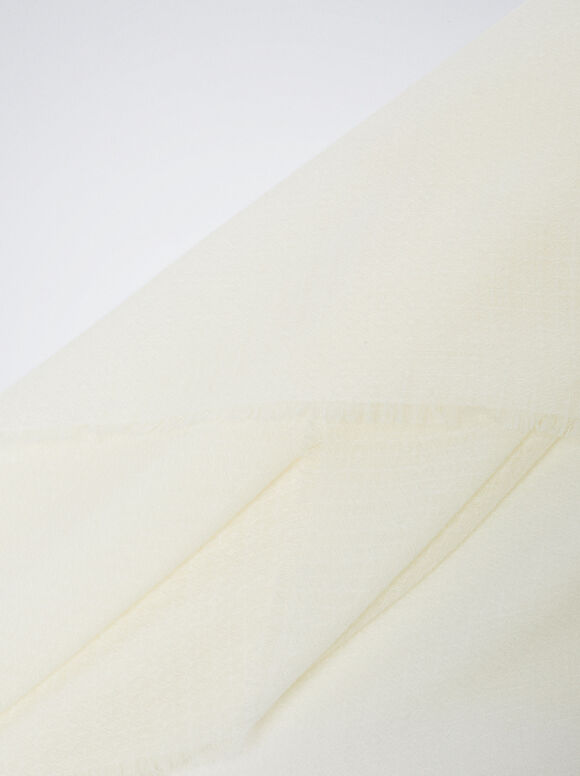 Pashmina lisa sem pregas - Branca