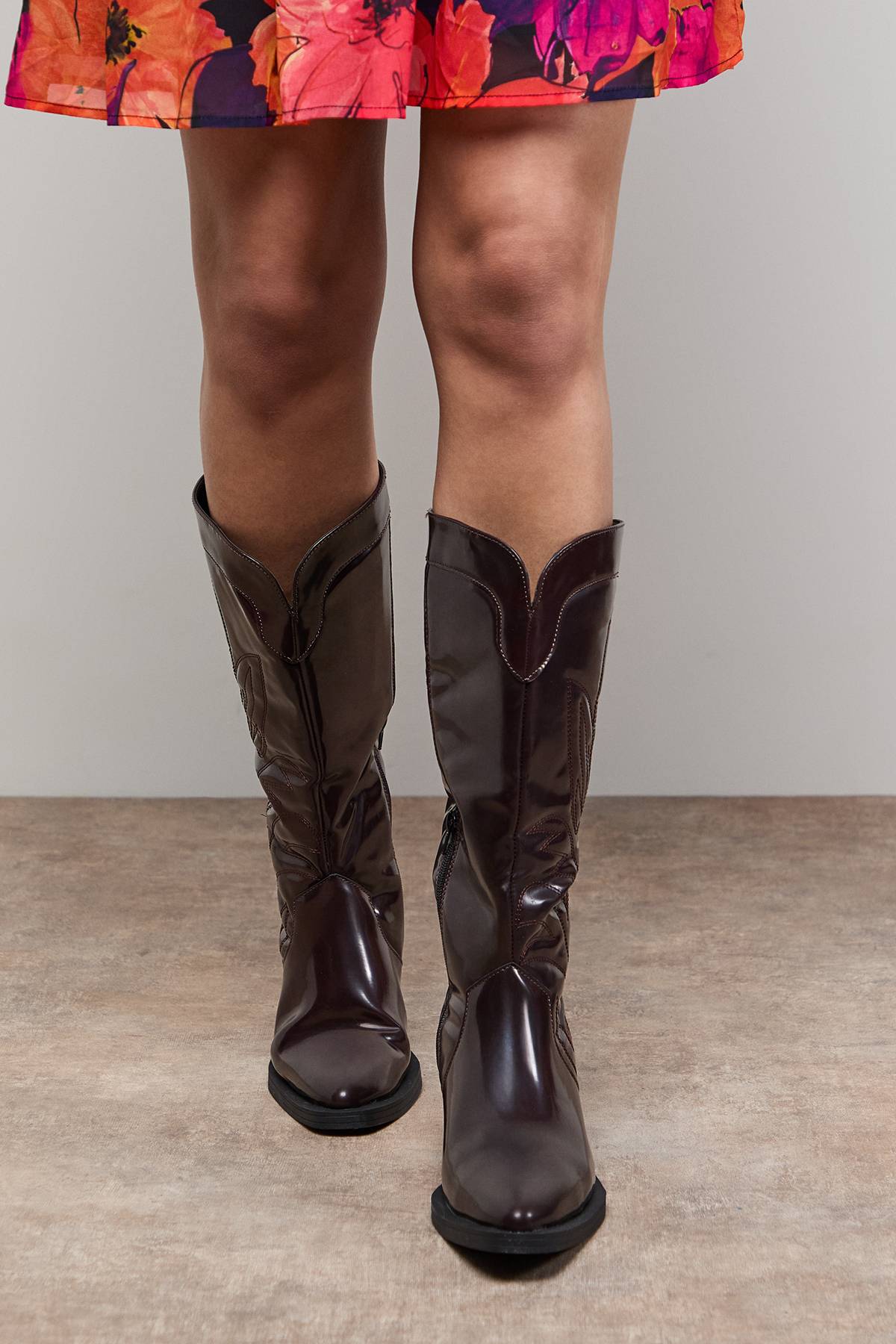 Oasis Bottes Western Louise en synthétiquecuir avec Détails de Couture