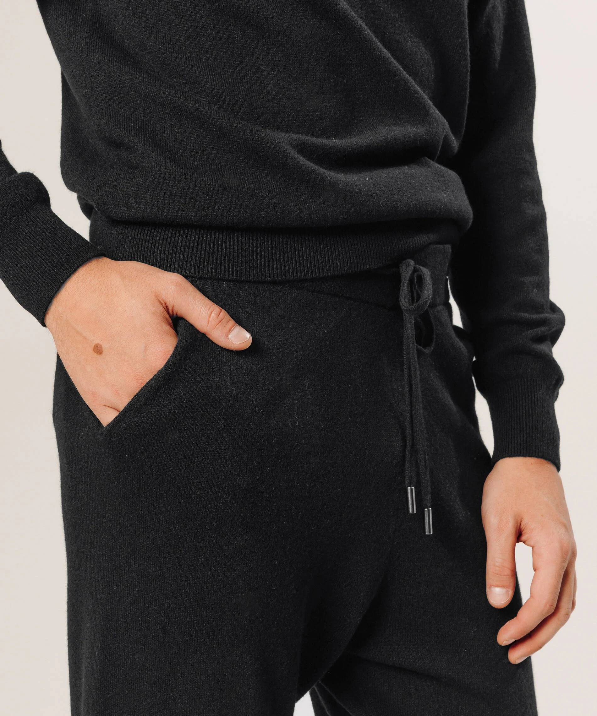 Pantalon jogging en cachemire | Noir