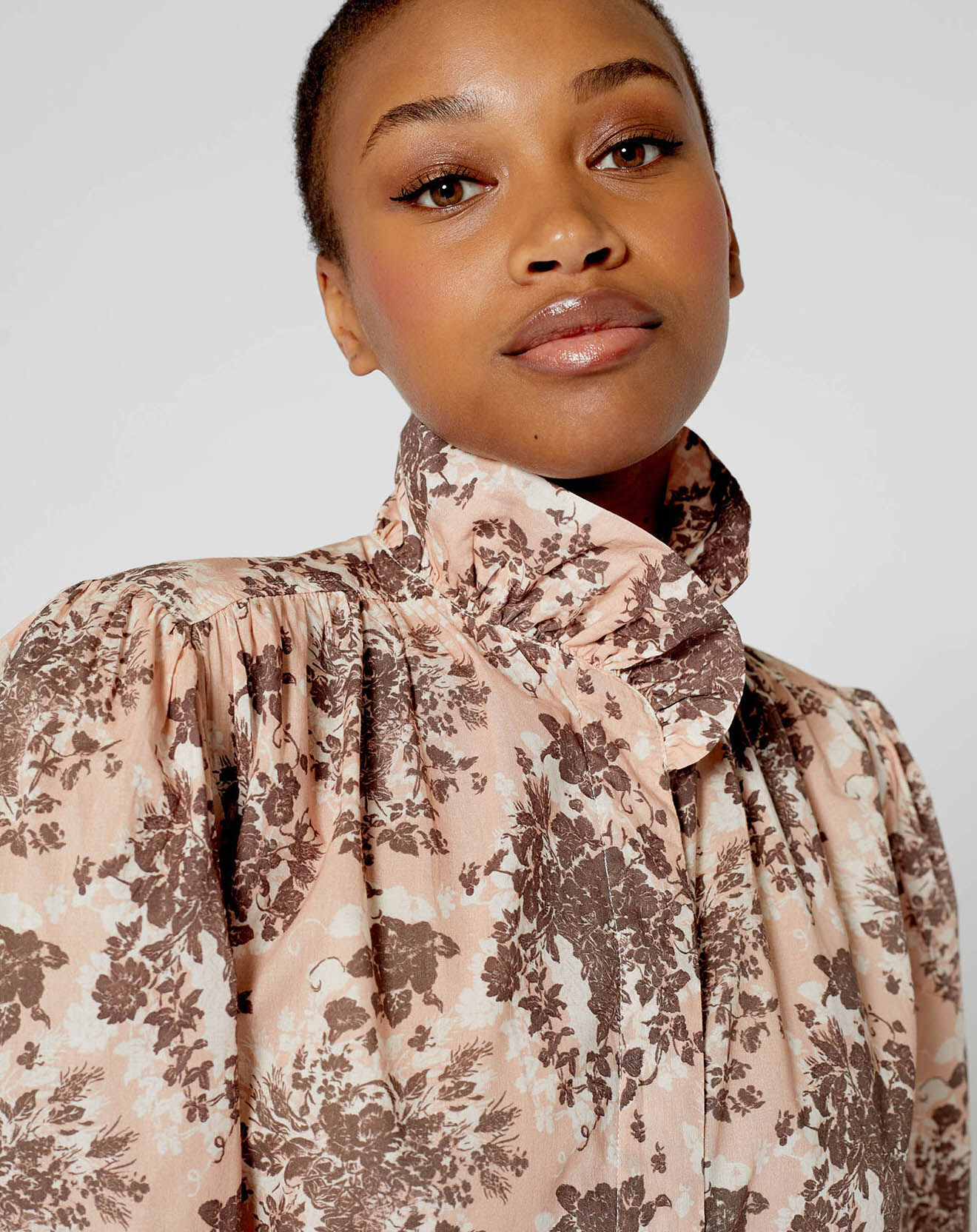 Manoush Chemise Bouquet d'Automne terre de sienne