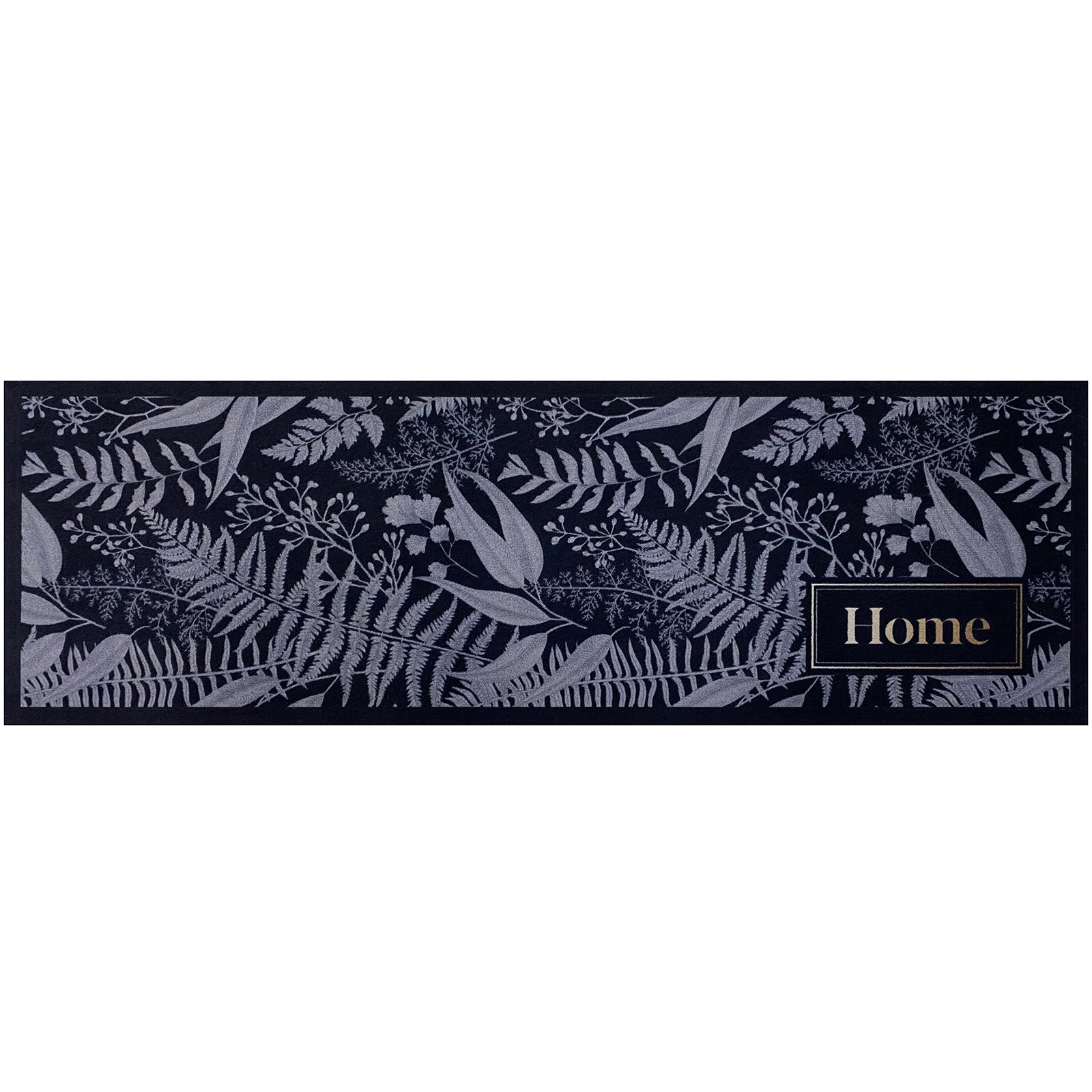 Läufer Tripple Forest Leaves - anthrazit - 50x150 cm