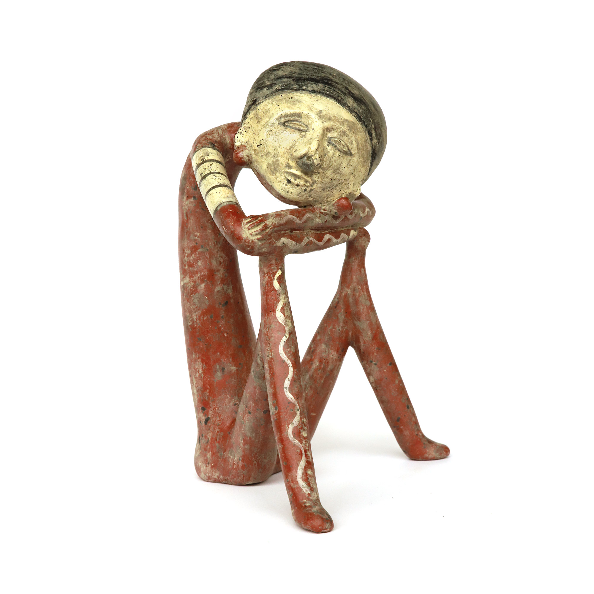 Terrakotta-Figur 'Nayarit', handbemalt, H 35 cm, B 25 cm, L 20 cm von fischer's lagerhaus