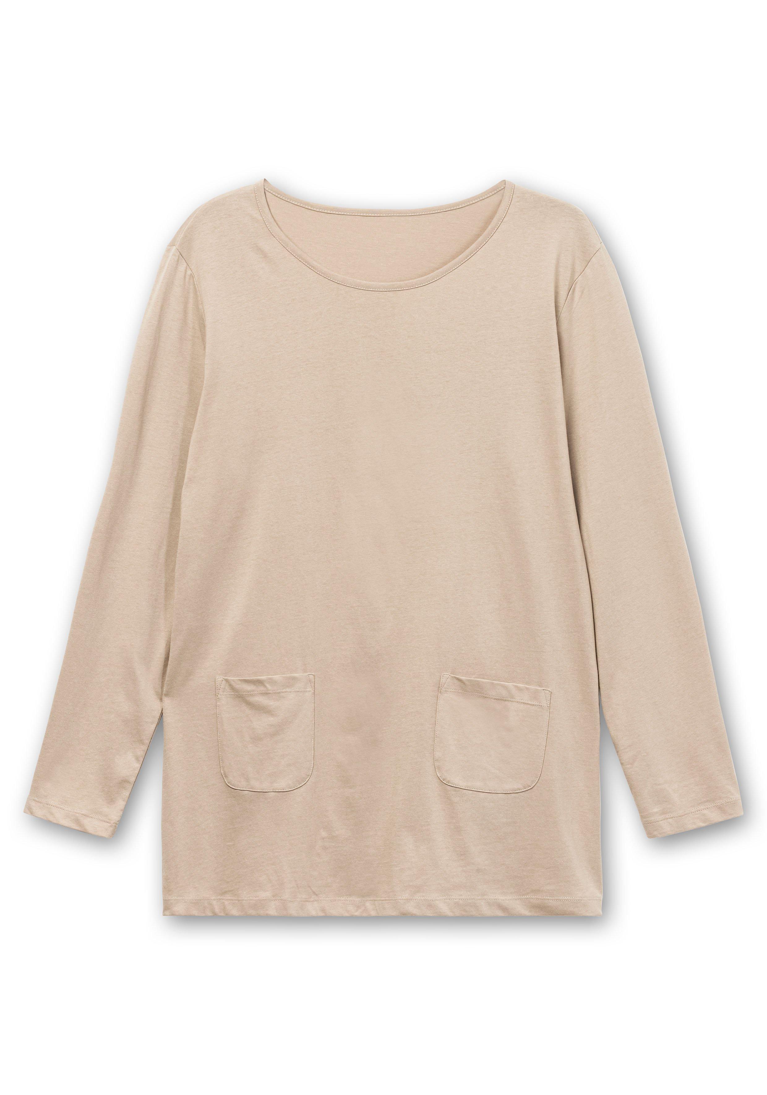 Longshirt mit aufgesetzten Taschen