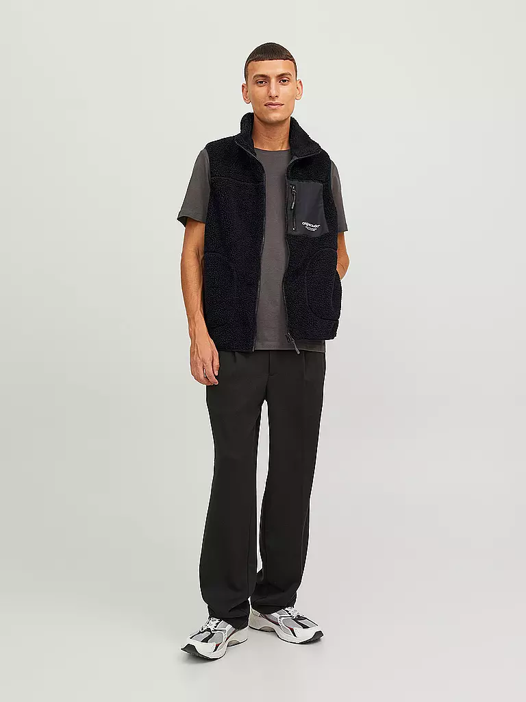 JACK & JONES Gilt in Felloptik JORVESTERBRO schwarz