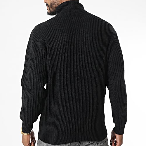 Pull Col Zippé Noir