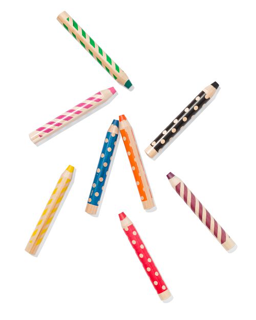8 gros crayons de couleur