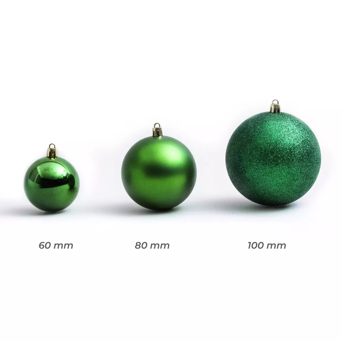 Lot de 20 boules de Noël assorties New Alpine Vert sapin