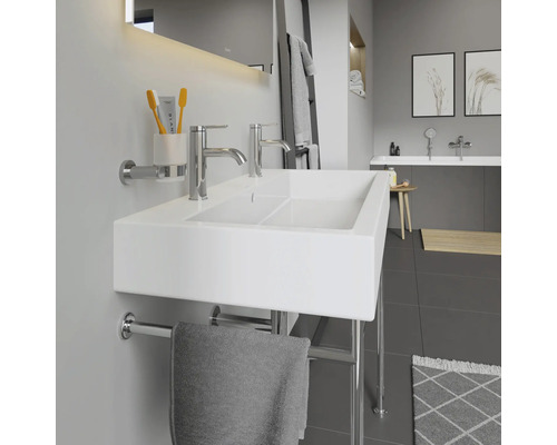 DURAVIT dubbele wastafel Vero 100 x 47 cm wit glanzend 454100024