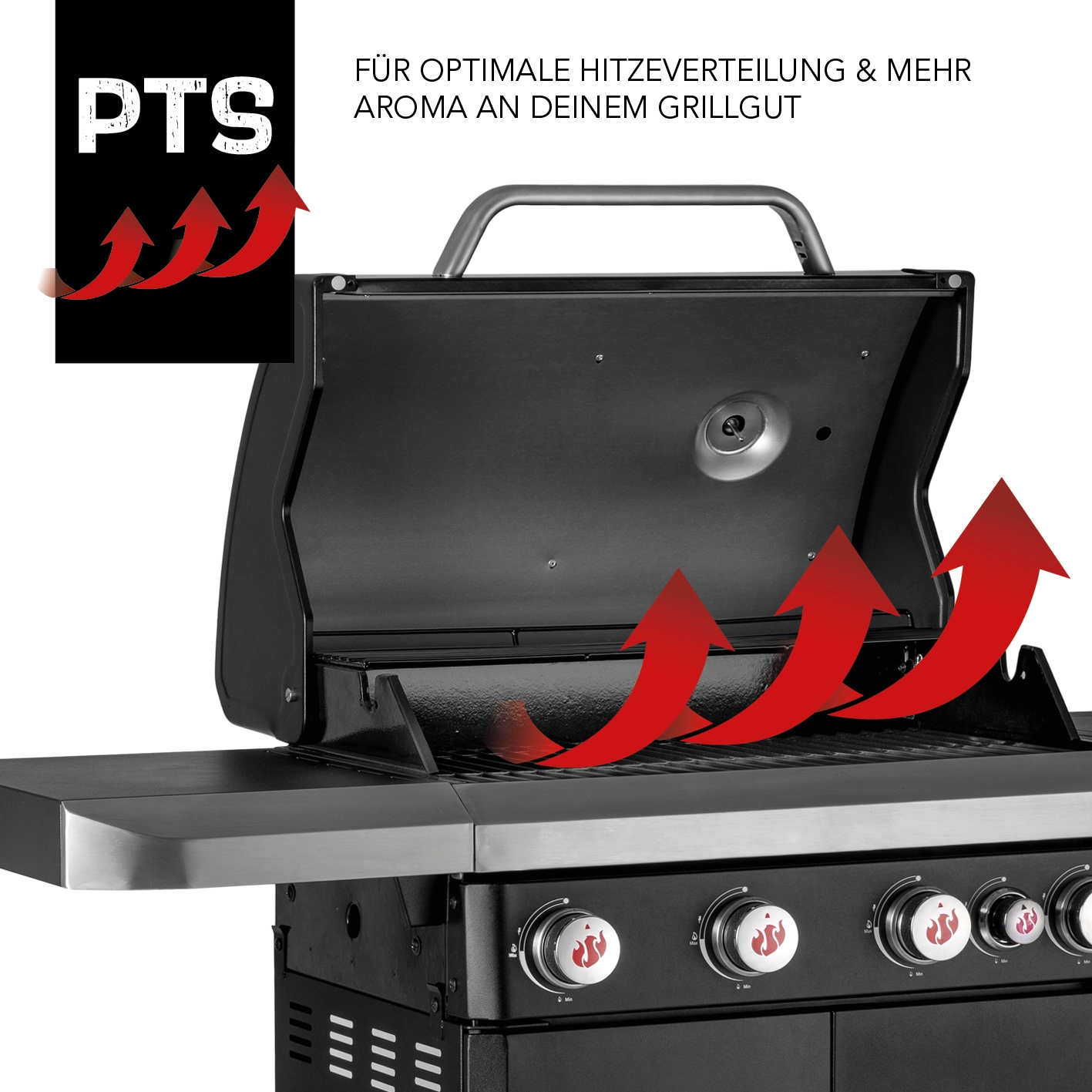 Landmann Gasgrill 12231 Rexon PTS BR4.1 120cm schwarz