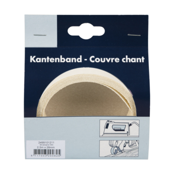 Trends kantfolie wit 28 mm 250 cm