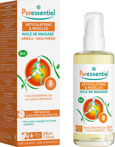 Puressentiel Articulations Et Muscles Huile De Massage Bio Arnica-Gaulthérie Flacon 200ml