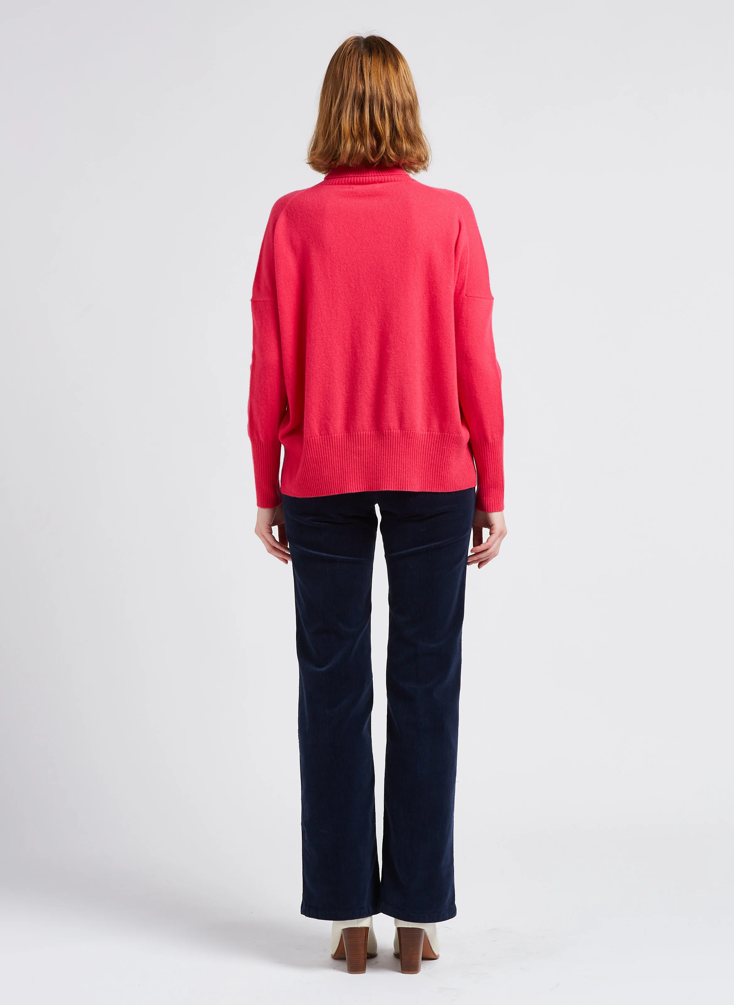 Pull col roulé en cachemire | Rose