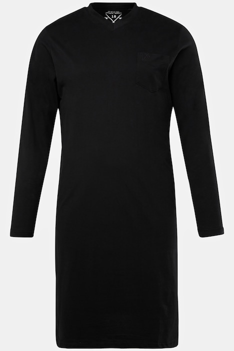 Nachthemd, Homewear, Doppelpack, uni, Langarm, bis Gr 8XL