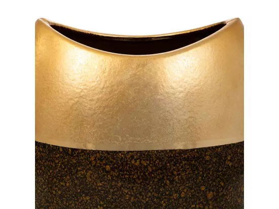 Vase en céramique dorée 24x13,5x29,5h