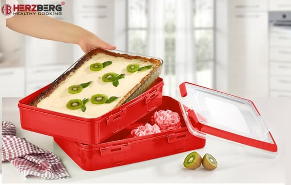 Herzberg tosidig takeaway-konditoriboks, elfenben