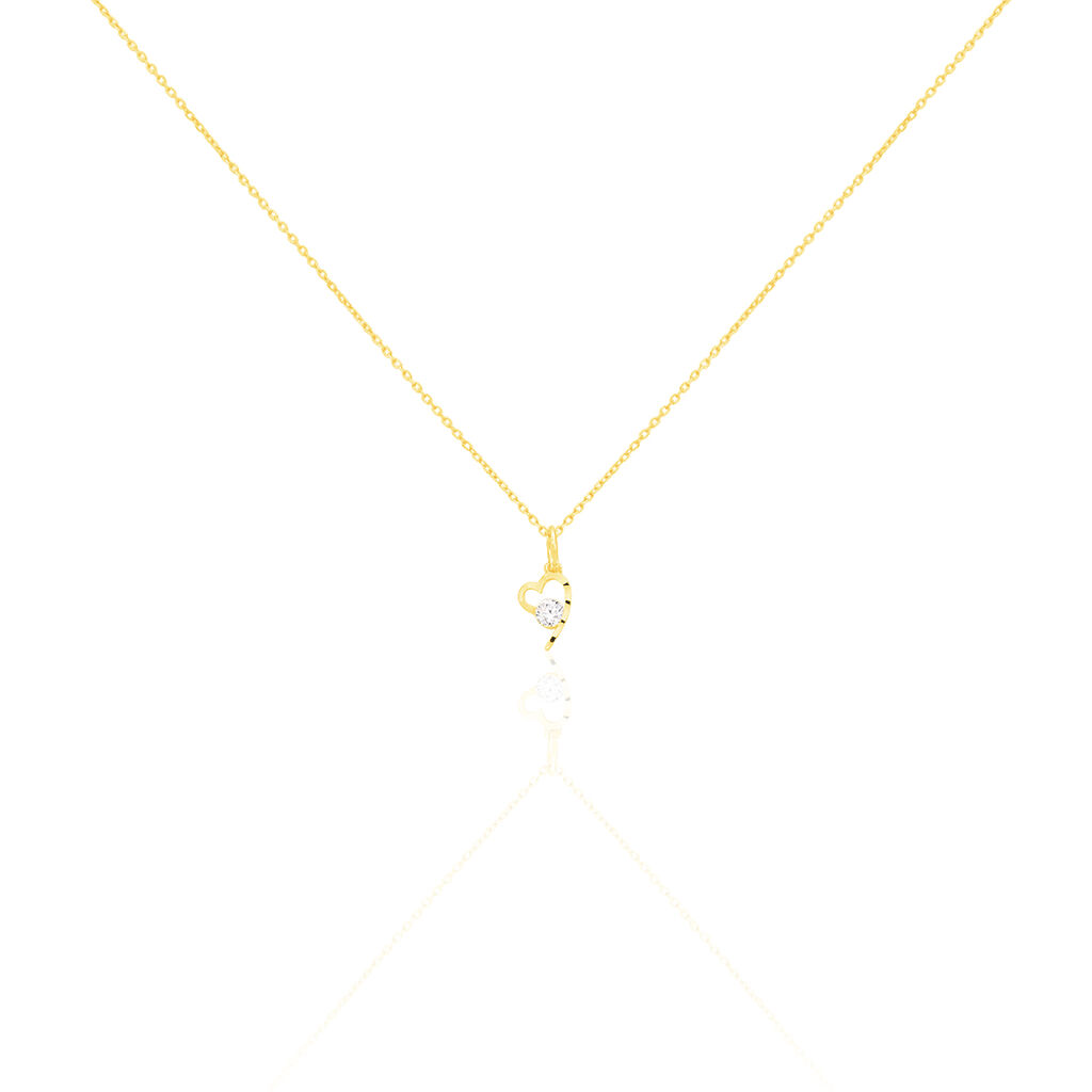 Collier Romance Or Jaune Oxyde De Zirconium