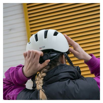Casque Vélo Ville Eltin Bliss Blanc Cassé Mat