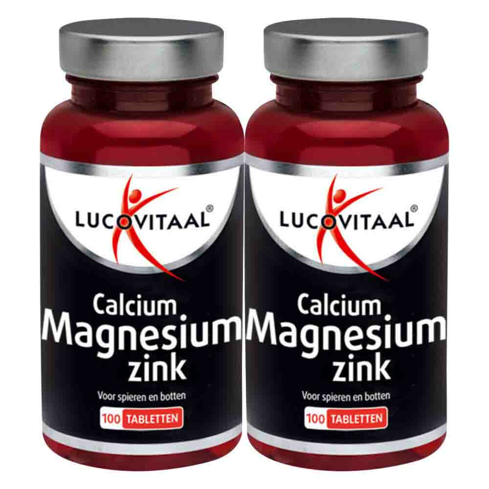 2x Lucovitaal Calcium Magnesium Zink 100 tabletten