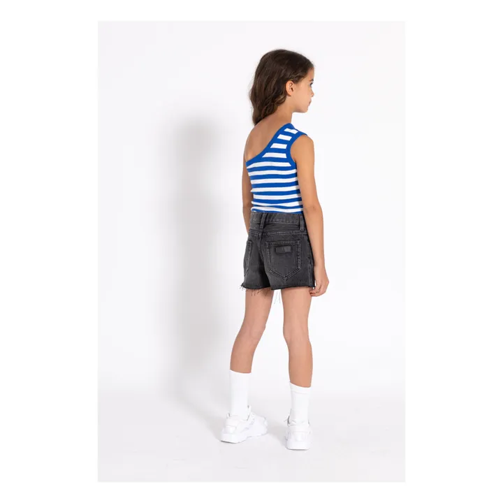 Finger in the nose Short Low Waist Eva | Denim gris