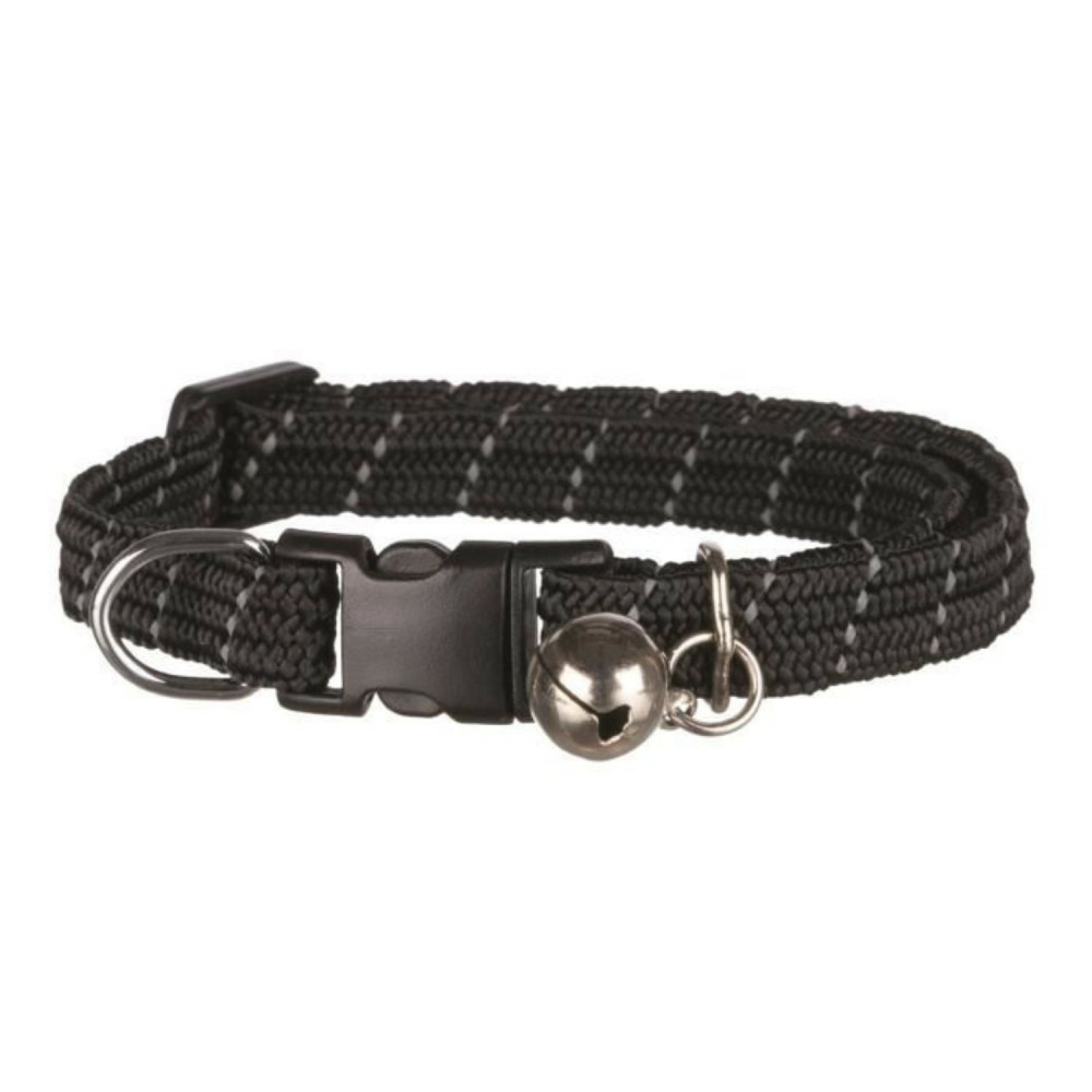 Collier pour chats en nylon avec bandes réfléchissantes, couleur aléatoire.